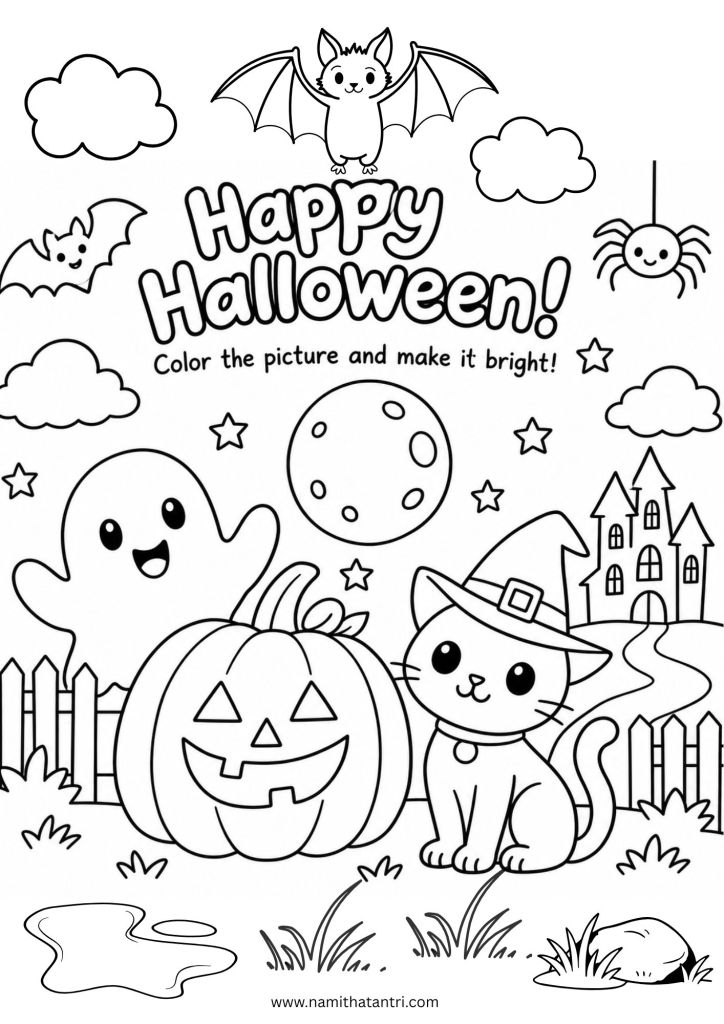 Halloween coloring sheet